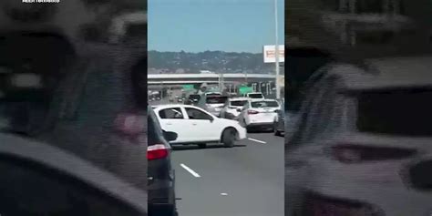 naked woman shooting on highway|CAUGHT ON CAMERA: Naked woman opens fire at cars on。